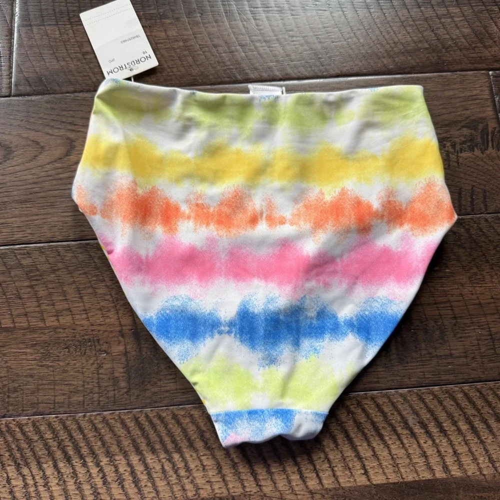 NWT Nordstrom Bikini‎ Bottom Lot 2 Melrose and Market T&B Floral Tie Dye Size 10